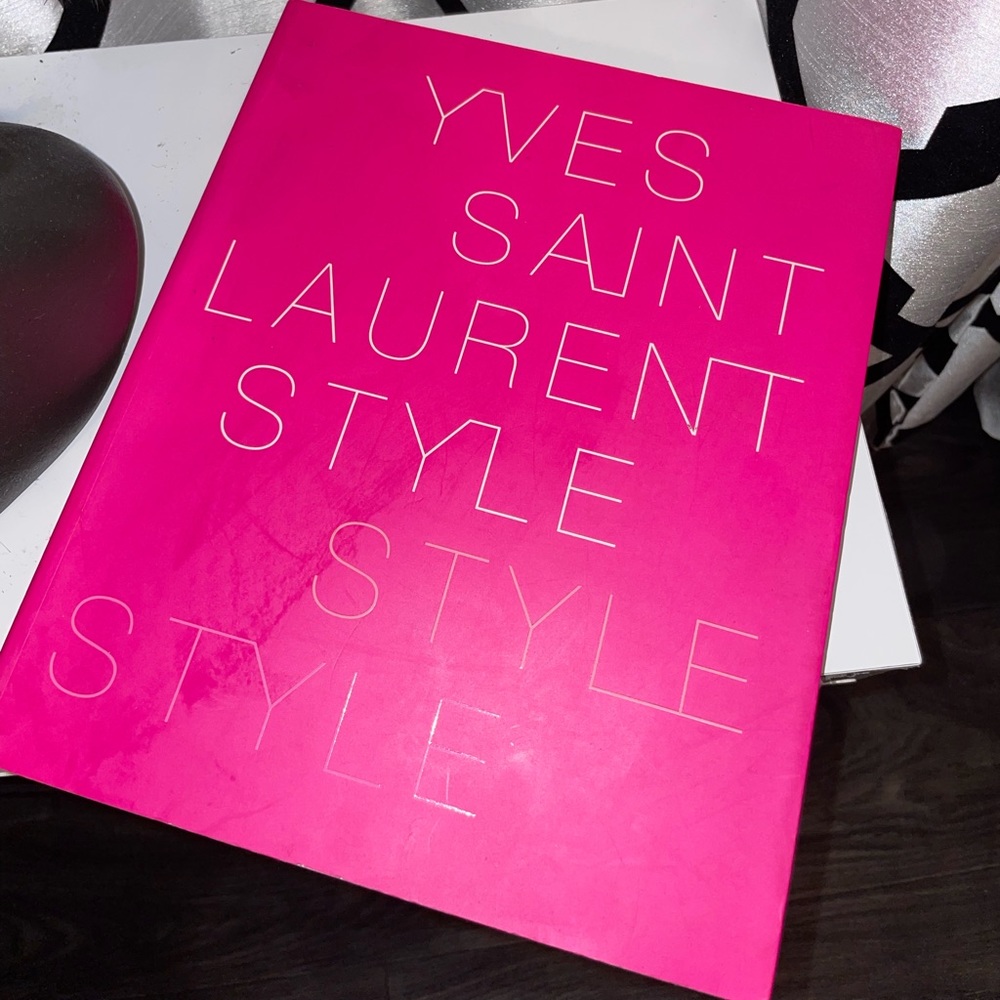 Vibrant Pink color YSL coffee table book, perfect for decor!